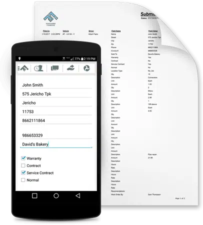 Digital Forms Submited to Report