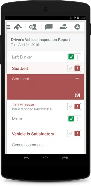 DVIR on Andriod device